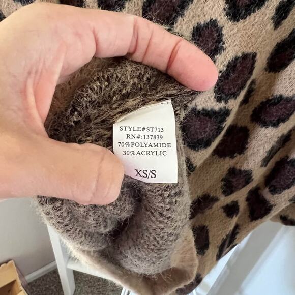 Anthropologie Debut Leopard Print Sweater - Picture 4 of 4